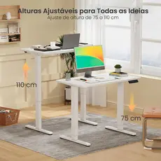 Mesa com Regulagem de Altura Elétrica,Mesa Eletrica Ajustavel escritório ergonômica para computador