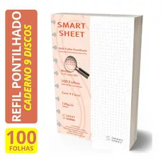 Refil Caderno de Discos 120g 100 Folhas Pontilhado Medio 9 Furos