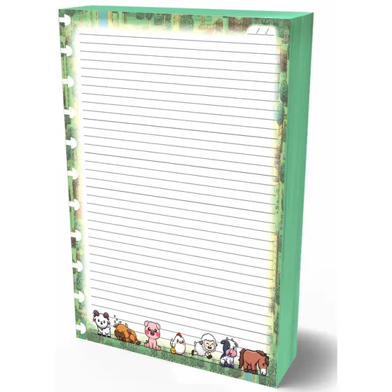 Refil Caderno Discos 90g Grande 11 Furos Fazenda 100 Folhas