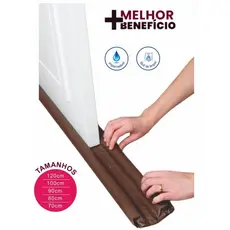 Veda Porta Protetor Rolinho 50, 60, 70, 80, 90, 100 e 120 cm Impermeável Preto e Marrom