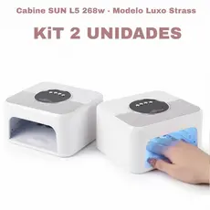 KiT 2 Cabine BRANCA De Unha Profissional SUN L5 268W UV LED Bivolt Manicure Gel Acrigel Fibra