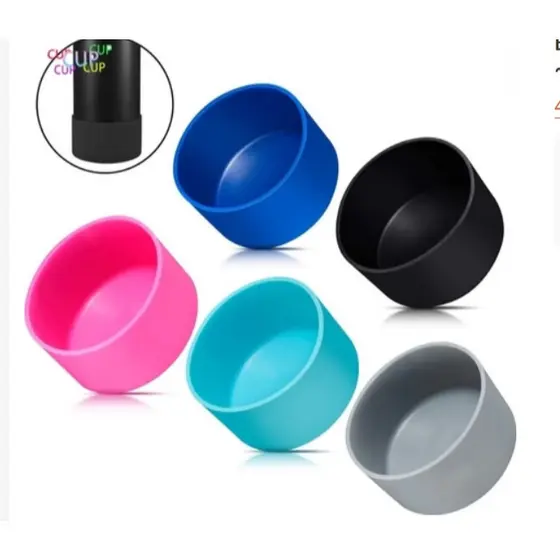 Porta copos de silicone para copos de silicone anticalca 7,5cm tampa proteto garrafas