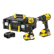 Combo Parafusadeira e Furadeira de Impacto + Parafusadeira de Impacto STANLEY SBDI466D2T 2 Baterias, Carregador e Maleta
