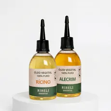 Terapia Capilar Umectação Óleo Vegetal de Rícino 100ml + Óleo Vegetal de Alecrim 100ml