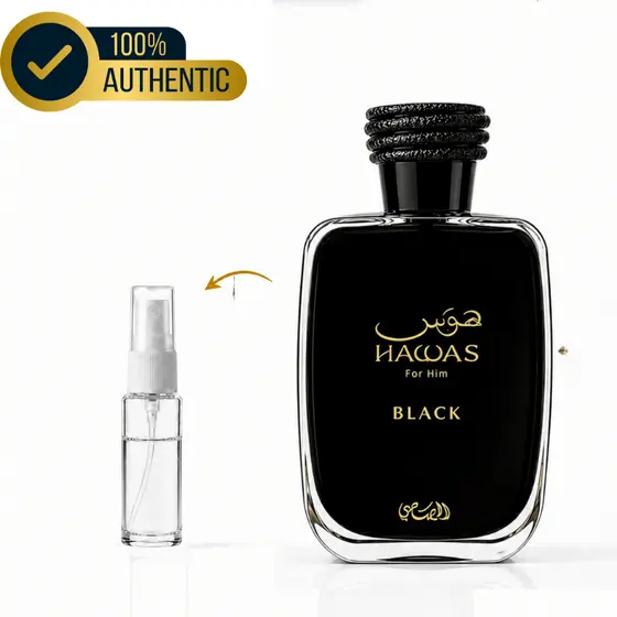 Perfume Hawas Black Masculino Original - Sofisticado Marcante Alta Fixação