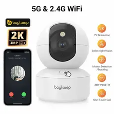 Camera 5G Wifi Giratória Estilo-2K Pet Dog Camera com aplicativo de telefone câmera de segurança