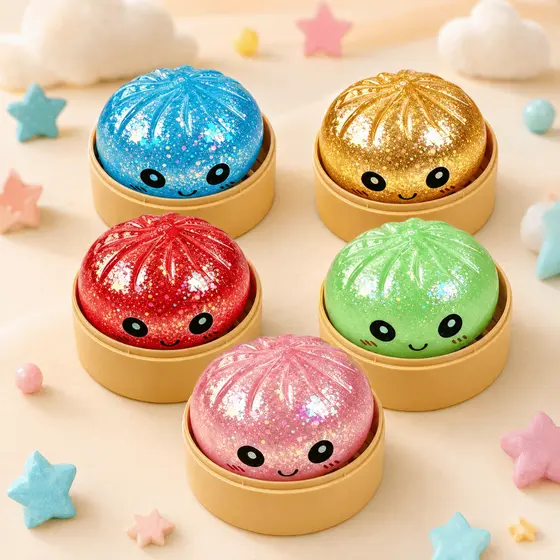 Kit 2 Squishy Steam Bunz Brinquedo Sensorial Antiestresse Macio Apertável Sortido Com Caixa Presente