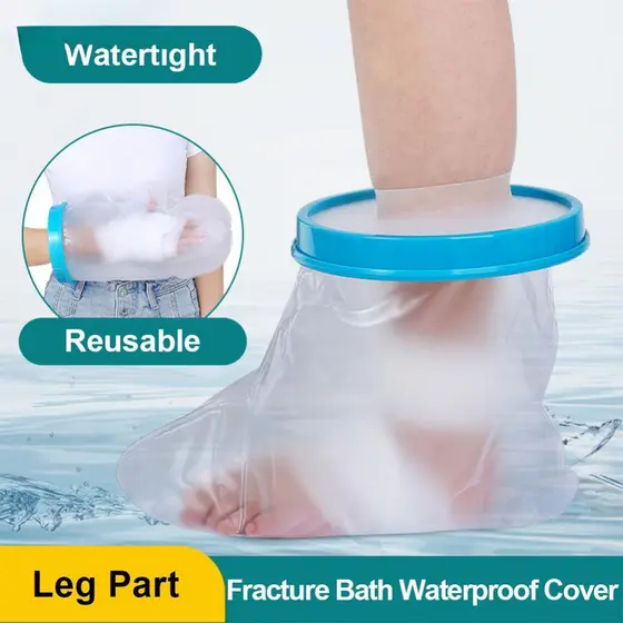 Adulto Crianças Fratura Banho À Prova Dwaterproof Água Pé Capa Ferida Protetora Gesso Ajuda Após Lesão I5U8