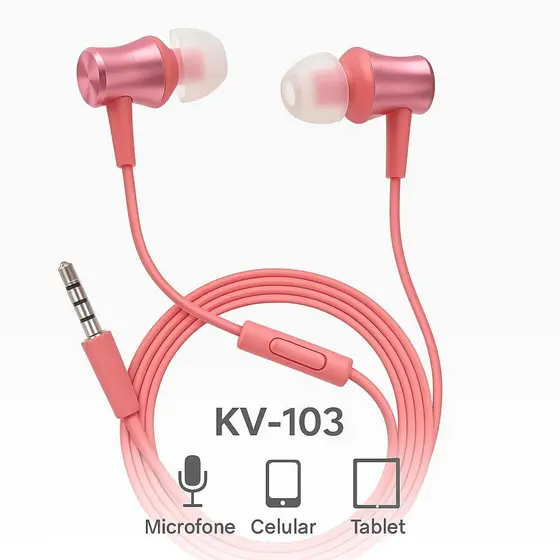 Fone de Ouvido com Fio P2 3.5mm Microfone Controle de Chamadas Android Tablet Celular