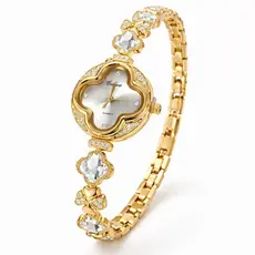 Relógio Feminino Pulseira Bracelete Cristal Strass Luxo Dourado Prata Rosé Presente Elegante Premium