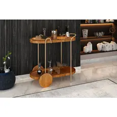 Bar Carrinho Cristal Com Rodinhas Sala Quarto Escritório
