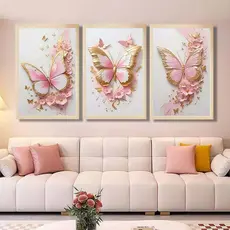 Kit 3 Quadros Decorativos Decoracao Sala Moderna Parede Quarto Presente Facil Instalacao