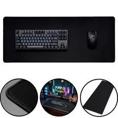 mousepad gamer extra grande 90x40 profissional preto com bordas costuradas antiderrapante tapete para jogar trabalho