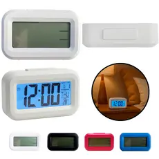 relógio despertador digital led de mesa cabeceira som alto barulhento alarme com timer função soneca inteligente pequeno