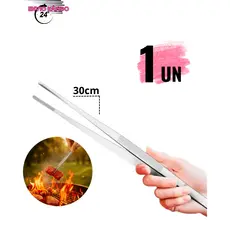 Pinça Culinária em Inox 30cm Gastronomia Chef Bar Bartender Profissional Restaurante