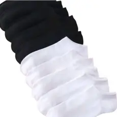 kit de 12 pares de meias soquete  preto, branco tamanho 35 ao 40