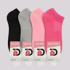 Kit 12 pares meia feminina soquete lisa 35 ao 40