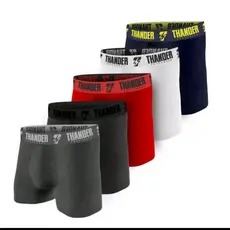 Kit de Cuecas Boxer THANDER Masculina  cores sortidas