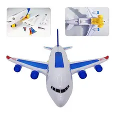 Avião Airbus A380 Brinquedo Bate e volta Com Sons E Luz