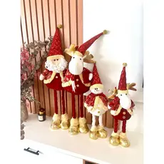 Bonecos Natalinos Luxo | Papai Noel, Rena e Boneco de Neve Decorativos de Natal