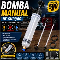 Bomba Manual Seringa De Sucção Óleo Extrator Fluido De Freio 500ml