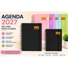 Agenda 2027 Capa Dura com Elástico – Planejamento Diário e Semanal