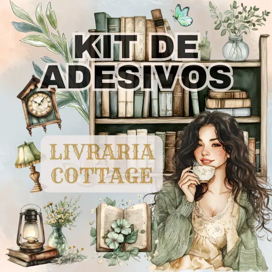 59 Adesivos de Livros Livraria Biblioteca Leitura Stickers Journal Scrapbook