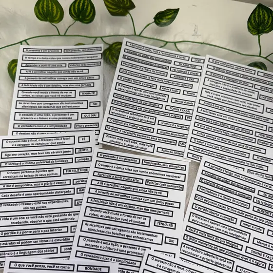 188 Adesivos de Frases Diárias Motivacionais em Português Stickers Scrapbook Journal
