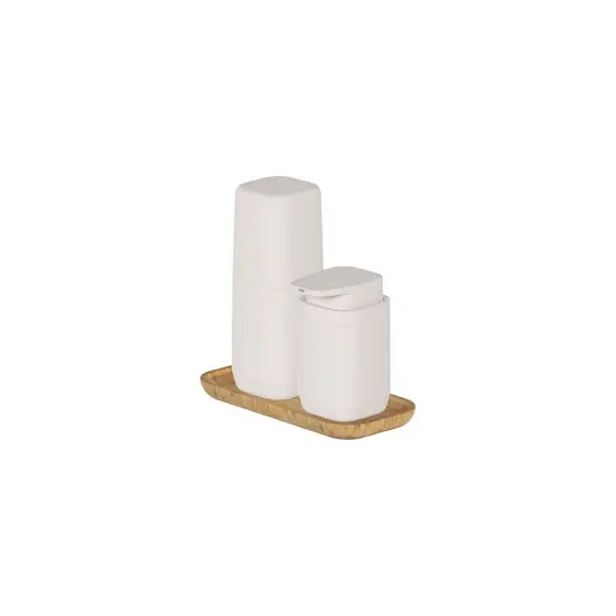 Kit de acessórios de bancada Ou 3 peças Linha Aura - Bege