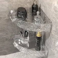 kit 2 Suporte De Shampoo Prateleiras De Banheiro Sem Furo Acrilico Chifre