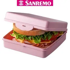 Sanduicheira Plástica Sanremo – Pote para Lanche, Livre de BPA, Atóxica e Fácil de Lavar