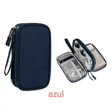 Necessaire organizadora bolsa portatil celular cabos fios  armanazamento