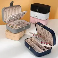 Porta joias Grande Para Viagem Portátil Caixa Armazenamento para  brincos, anéis, pulseira Generic e Bijuteria