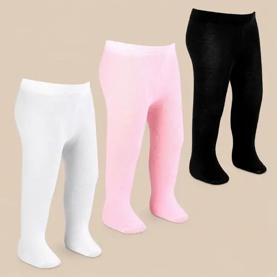 Kit 2 Meia Calça Bebê Menina Inverno Algodão