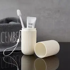 Porta Escova de Dente e Creme Dental Portátil Plasútil Estojo Viagem Multiuso Necessaire