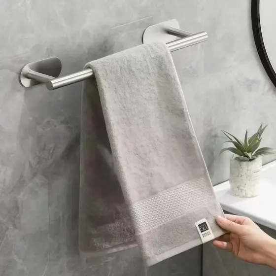 Porta Toalha Banheiro Inox 40cm Autoadesivo Sem Furos