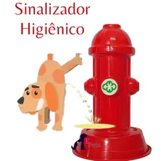 Hidrante Sanitário Pet Poste Xixi  Fácil Canino Para Cães Vermelho