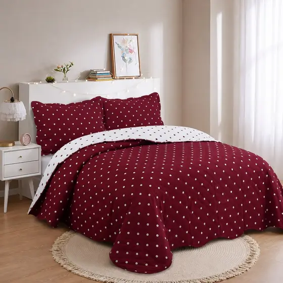 Kit Colcha Cobre Leito Estampado, Alegra, Dupla Face, 3 peças, Matelado  - (Casal, Queen ou King)