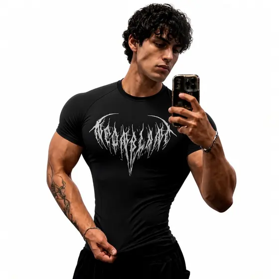 Camiseta Dry Fit Masculina Tribal Casual Respirável Academia Proteção UV Treino Corrida Caminhada +