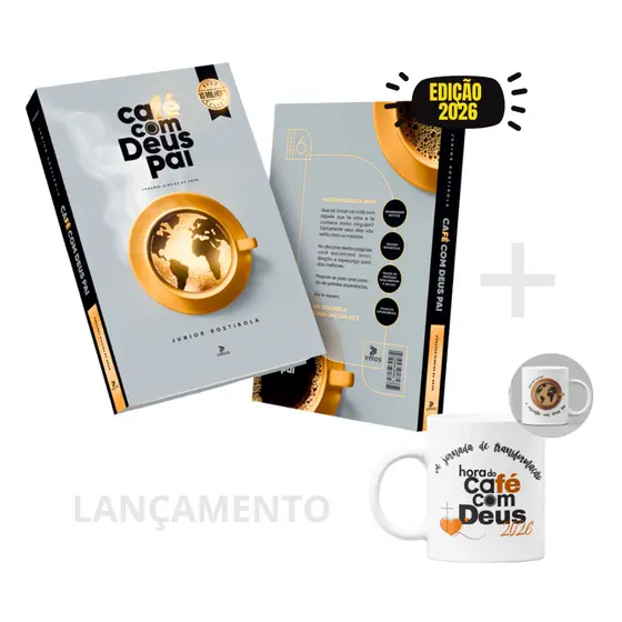 Kit Devocional Café com Deus Pai 2026 – Livro + Caneca Exclusiva