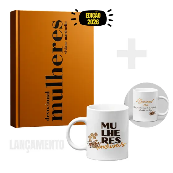 Kit Livro Devocional Mulheres 2026, De Viviane Martinello, Capa Dura (2026) + Caneca exclusiva