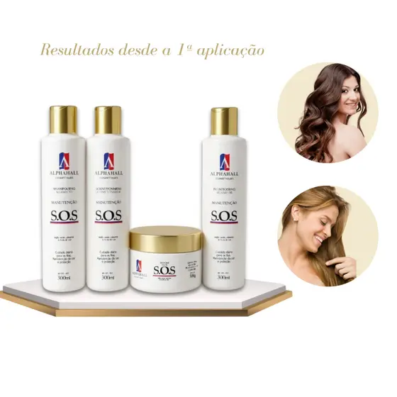 KIT CAPILAR S.O.S ALPHA HALL – RECONSTRUÇÃO INTENSA E CUIDADO PROFUNDO