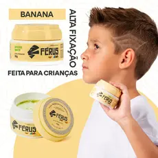 Cera Modeladora Criança Infantil Férus Kids Efeito Mate Banana 80g
