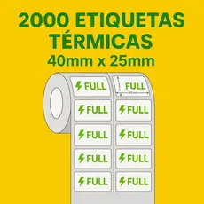 Etiqueta 40x25 Termica Full Adesiva  2 Colunas Rolo com 2000 etiquetas Mercado Envios