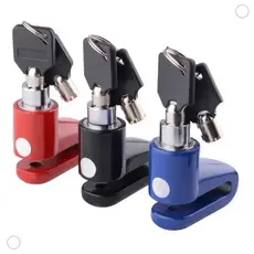 Trava de disco Cadeado Anti furto para Moto e Bicicleta Modelo universal para Freios a Disco