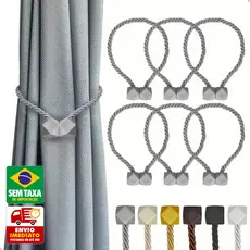 Prendedor Abraçadeira Magnética para Cortina 40cm Clip Suporte Decorativo Ímã