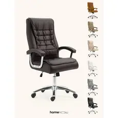 Cadeira California Presidente 150kg Encosto Reclinável NR17 Sistema Relax Couro Sintético
