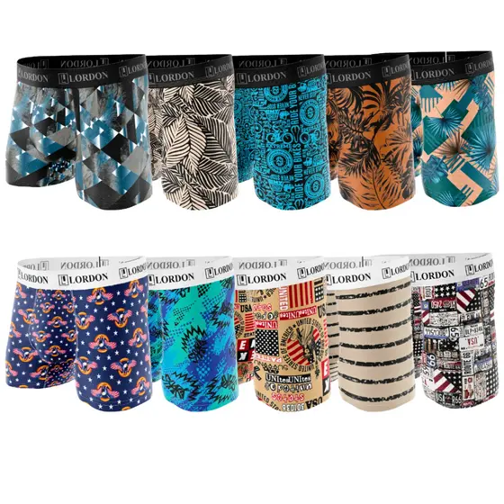 Kit 10 Cuecas Boxer Adulto Microfibra Plus Size Confortável