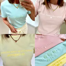 Camiseta Feminina 100% Algodão Estampada do Tamanhos P ao G1 - T-shirt Feminina Estilosa