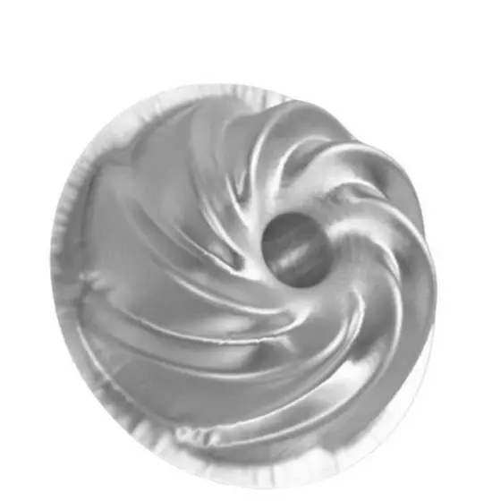 Forma Torta Suíça Bolo Vulcão Assadeira Decorada 17x6,5cm Alumínio Redonda Roldan